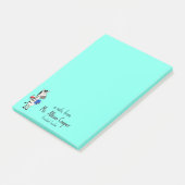 Schattige zebra lerares post-it® notes (Schuin)