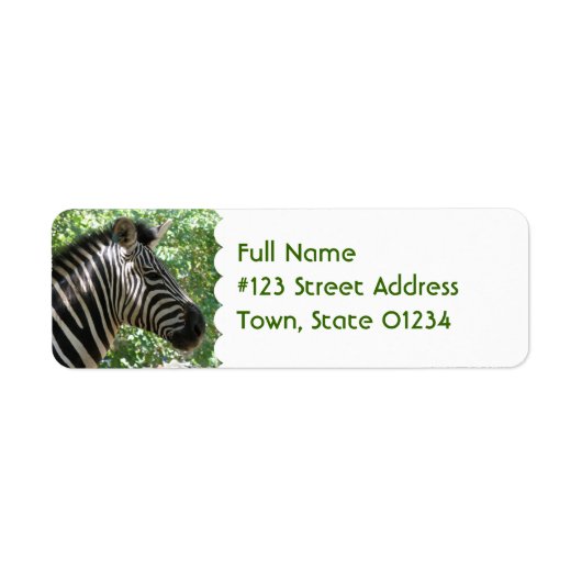 Schattige Zebra Mailing Label (Voorkant)