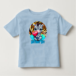 Schattige zebra verjaardagsjongen kinder shirts