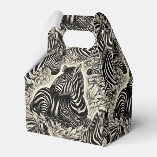 Schattige Zebrapatroon Bedankdoosjes (Voorkant Zijde)