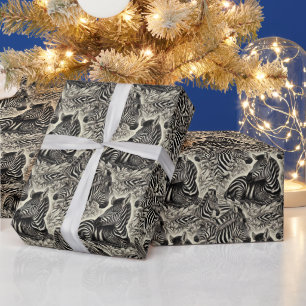 Schattige Zebrapatroon Cadeaupapier