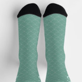 Schattige Zee Groene Zeemeermin Schalen Monogram S Sokken (Top)