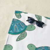 Schattige Zee schildpad gepersonaliseerd Strandlaken (In situ)