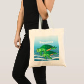 schattige zee schildpad tote bag (Voorkant (product))