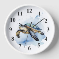 Schattige Zee Schildpad Waterverf Ocean Animal Bad