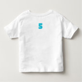 Schattige Zee Turtle Birthday Boy Naam Nummer Kinder Shirts (Achterkant)