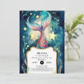 Schattige Zee Zeemeermin Verjaardag Kaart (Staand voorkant)
