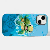 schattige zeeen schildpaddenstoelen Case-Mate iPhone case (Achterkant (horizontaal))