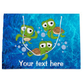 schattige zeeen schildpadliefhebbers voegen tekst  groot cadeauzakje (Voorkant)