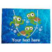 schattige zeeen schildpadliefhebbers voegen tekst  groot cadeauzakje (Achterkant)