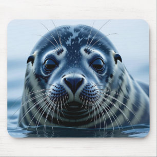 Schattige zeehond Close-up Muismat