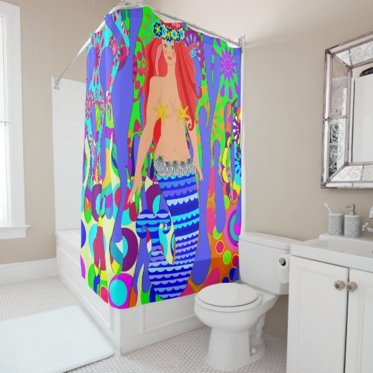 schattige zeemeermin douchegordijn (In situ)