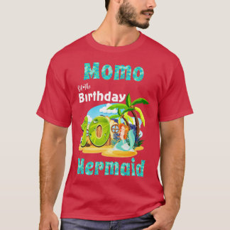 Schattige Zeemeermin Momo Van De 10e Verjaardag T-shirt