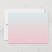 Schattige Zeemeermin Roze Blauw Ombre Meisjes Verj Kaart (Achterkant)