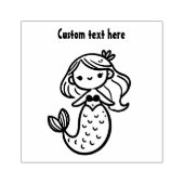 Schattige zeemeermin 	rubberstempel (Afrduk)