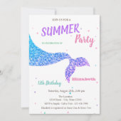 Schattige Zeemeermin, Scales Birthday Kaart (Voorkant)