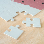 Schattige zeemeermin, watermeloen legpuzzel (Zijkant)