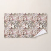 schattige zeemeerminnen schillen parels bad handdoek (Handdoek)