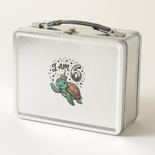 Schattige zeeschildpad 6e verjaardag vintage shirt