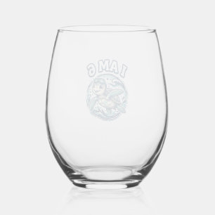 Schattige zeeschildpad Ik ben 6 verjaardag vintage Wijnglas Zonder Voet