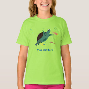 Schattige zeeschildpad onder zee kunst t-shirt