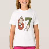 Schattige zes zeven 67 6 7 Kerstman Elf T-shirt (Voorkant)