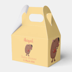 Schattige zingen Capybara gepersonaliseerde verjaa Bedankdoosjes
