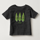 Schattige zingende okra groente cartoon kinder shirts (Voorkant)