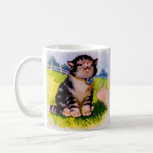schattige zingkitten uit de jaren dertig koffiemok