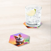 Schattige zittende Corgi Dog-33663 Kartonnen Onderzetters (Insitu)