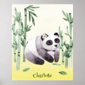 Schattige zittende panda poster (Voorkant)