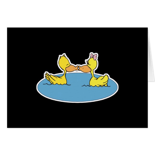 schattige zoende eenden (Voorkant Horizontaal)