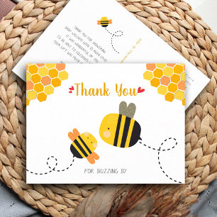 Schattige Zoete Bij Baby Shower Bedankt voor het L Briefkaart