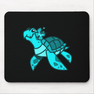 Schattige zoete cartoon zeeschildpad oceaan dier k muismat