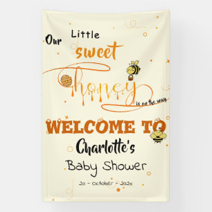 Schattige Zoete Honing en Kawaii Oogbal Tekst Spandoek