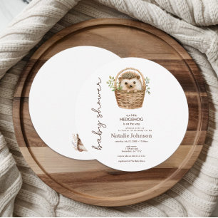 Schattige Zoete Kleine Egel Baby Shower Rond Kaart