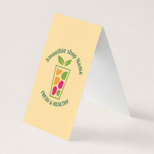 Schattige Zoete yoghurt Smoothies fruit Sapbar win Visitekaartjes