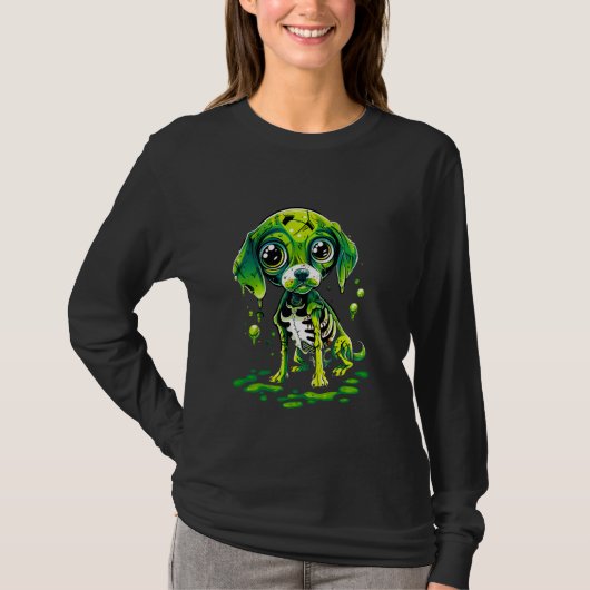 Schattige Zombie Beagle met grote ogen T-shirt (Voorkant)