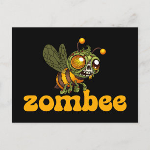 Schattige Zombie Bij Briefkaart