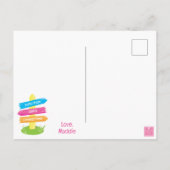 Schattige zomerkamp patroon briefkaart (Achterkant)