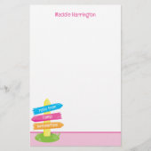 Schattige zomerkamp patroon briefpapier (Voorkant)