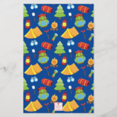 Schattige zomerkamp patroon briefpapier (Achterkant)