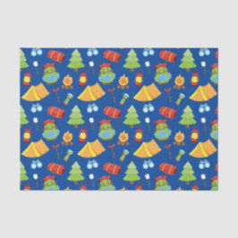 Schattige zomerkamp patroon tissuepapier