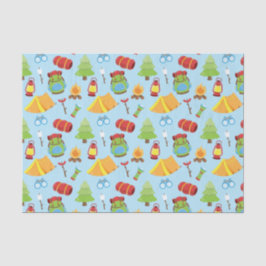 Schattige zomerkamp patroon tissuepapier