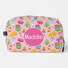 Schattige zomerkamp patroon toilettasje