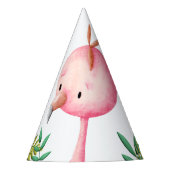 Schattige zomerroze flamingo Tropical Feesthoedjes (Voorkant)