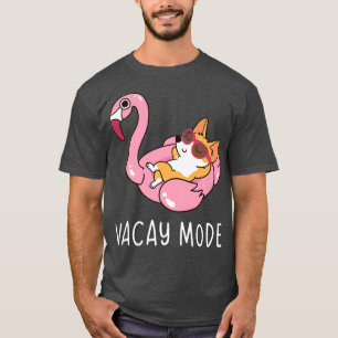 Schattige zomervakantiemodus Corgi-hondliefhebbers T-shirt