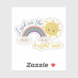 Schattige Zon, Wolk & Regenboog: Kijk naar de held Sticker