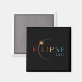 Schattige Zonne-eclips Kat Liefhebber Totaal Magneet (Voorkant / Achterkant)