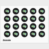 schattige zonneschildpad ronde sticker (Vel)